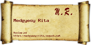 Medgyesy Rita névjegykártya