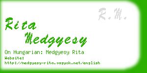 rita medgyesy business card